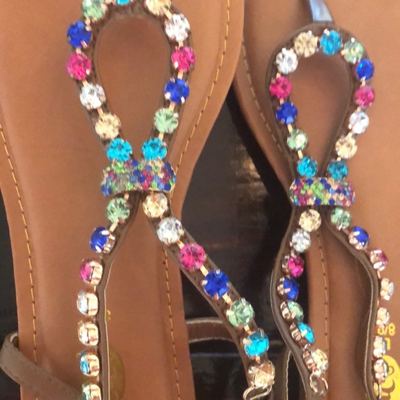 Colorful Sandals Size 8/9 - Picture 2 of 3